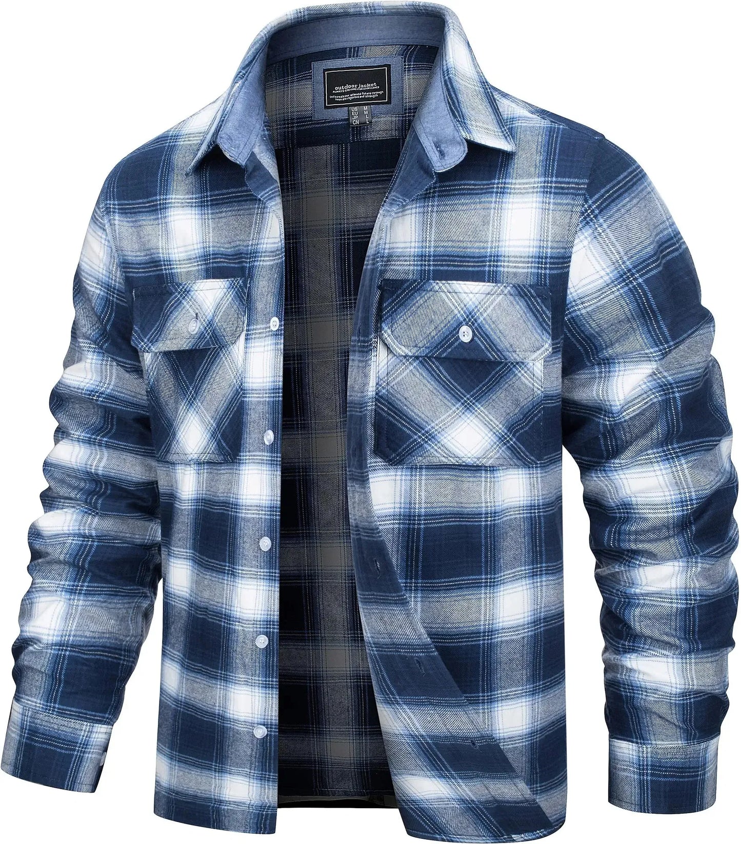 Oversized Plaid Flannel Jacket