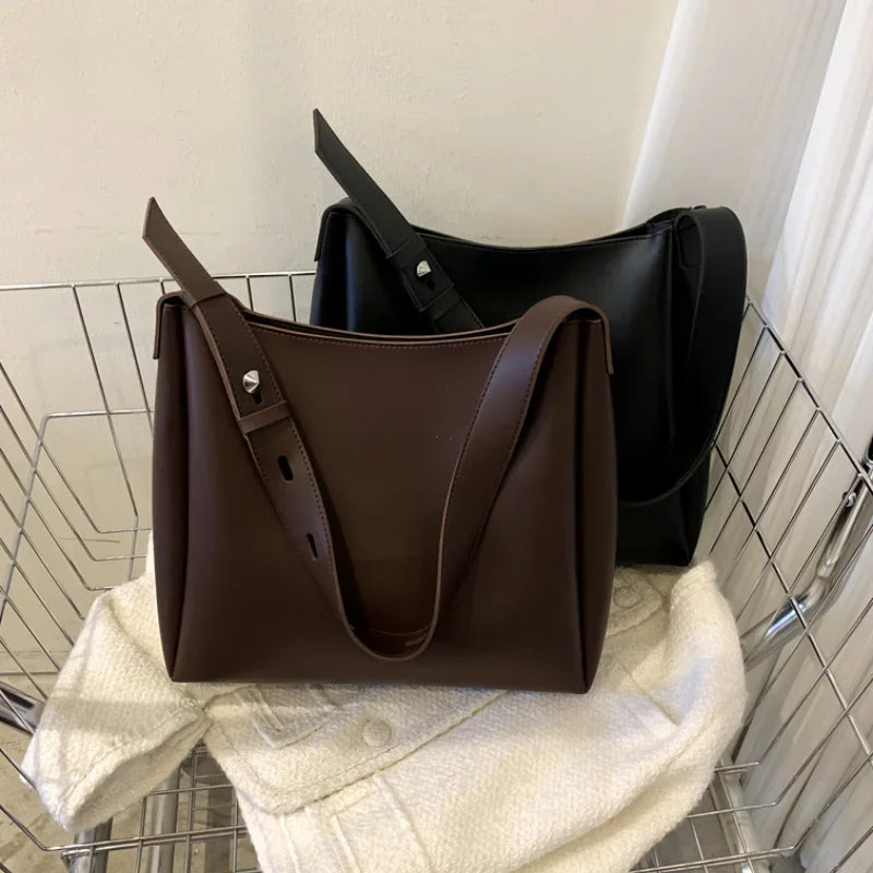 Trendy Leather Tote Bag