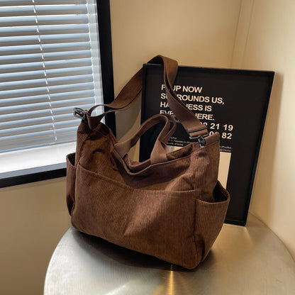 Casual Corduroy Tote Bag