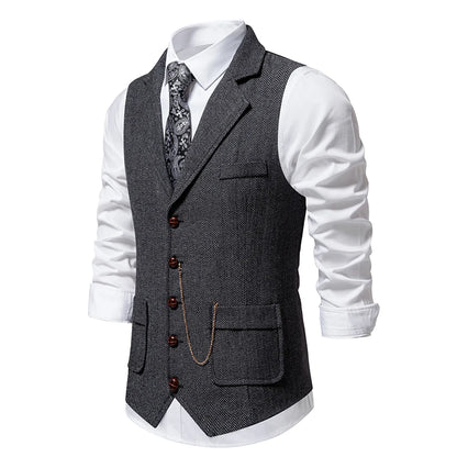 Gilet en tweed pour homme