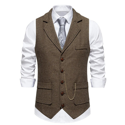 Gilet en tweed pour homme