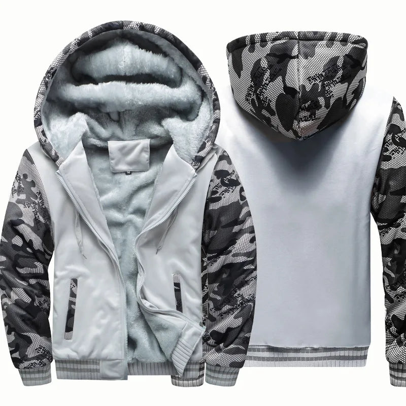 Camo Fleece Hooded Jacket