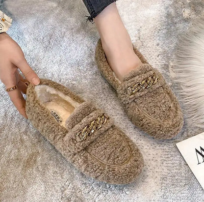 Cozy Luxe Fur-Lined Loafers