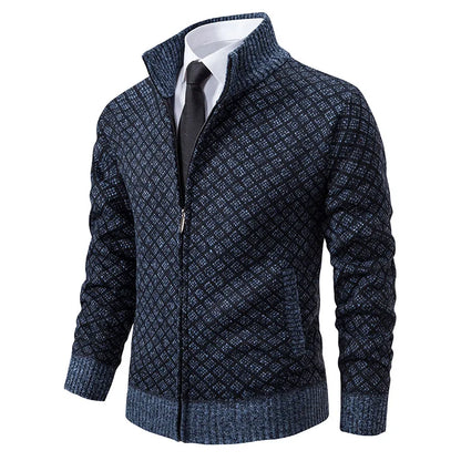 Klassische Jacke mit Kragen aus Fleece-Futter