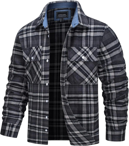 Oversized Plaid Flannel Jacket