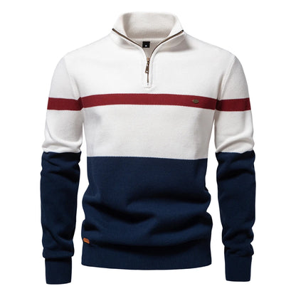 Elite Striped Polo Sweater