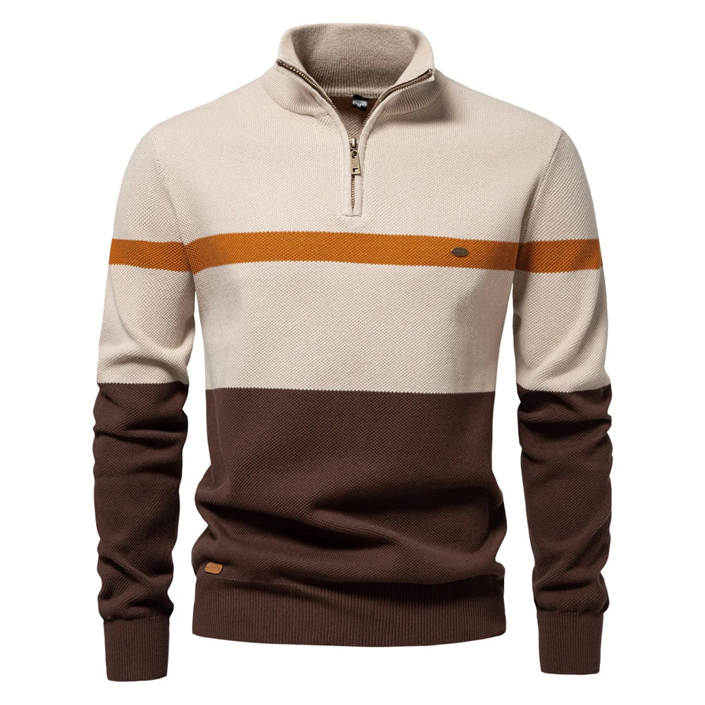 Elite Striped Polo Sweater