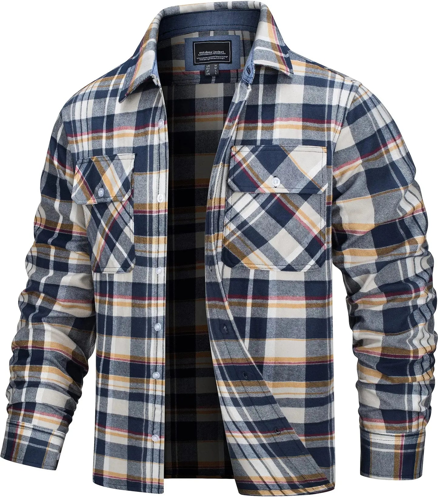 Oversized Plaid Flannel Jacket