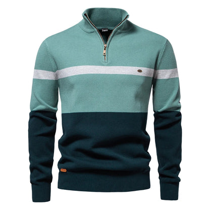 Elite Striped Polo Sweater