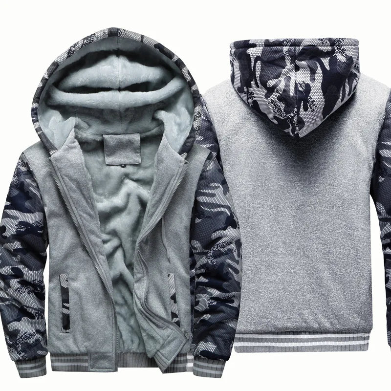 Camo Fleece Hooded Jacket