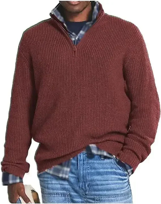 Classic Half-Zip Knit Sweater