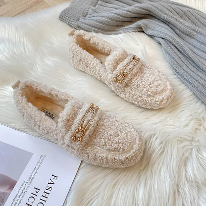 Cozy Luxe Fur-Lined Loafers