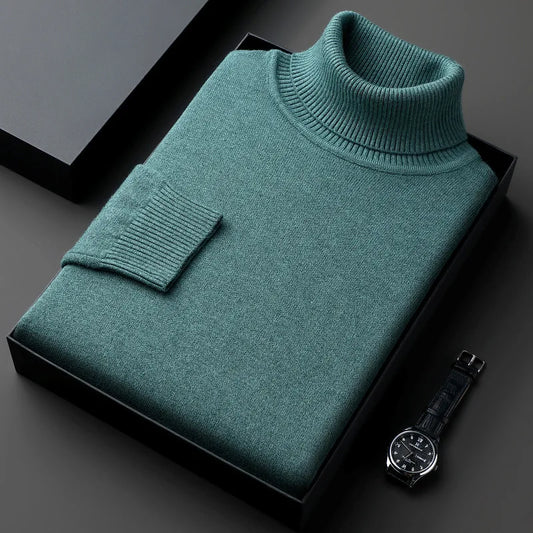 Sleek Turtleneck Slim Pullover