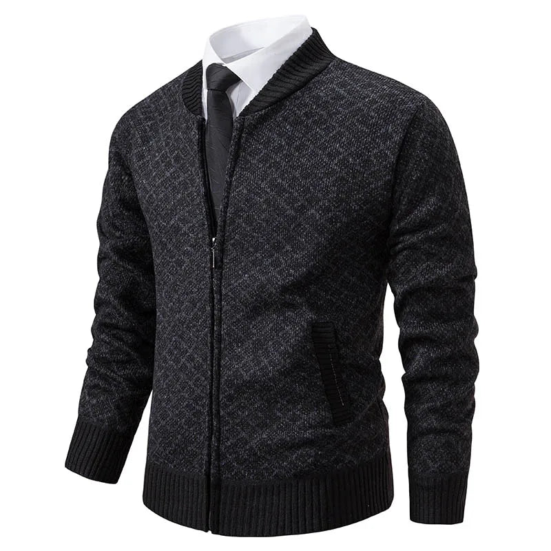 Klassische Jacke mit Kragen aus Fleece-Futter