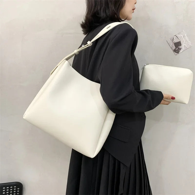 Trendy Leather Tote Bag