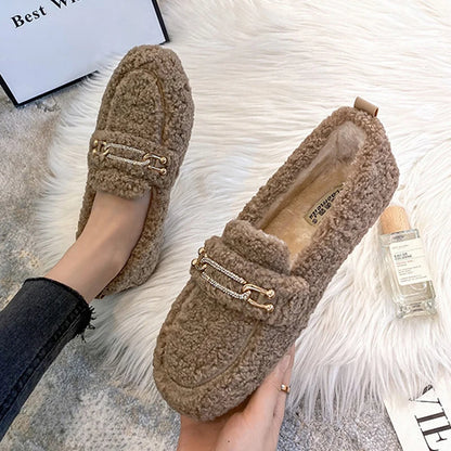 Cozy Luxe Fur-Lined Loafers