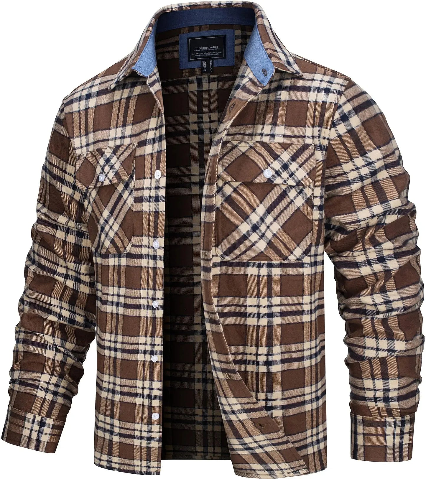 Oversized Plaid Flannel Jacket