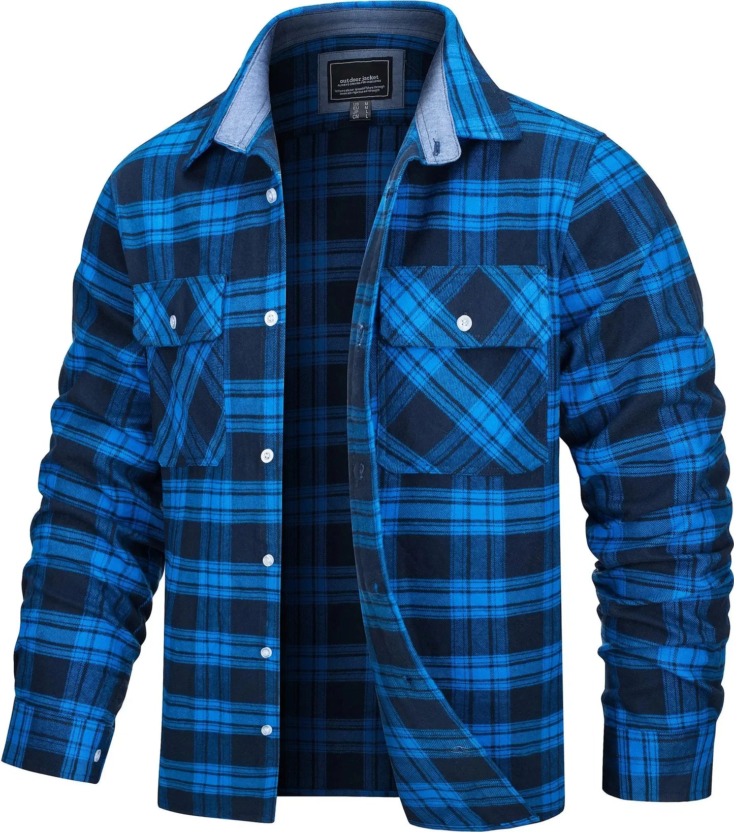 Oversized Plaid Flannel Jacket