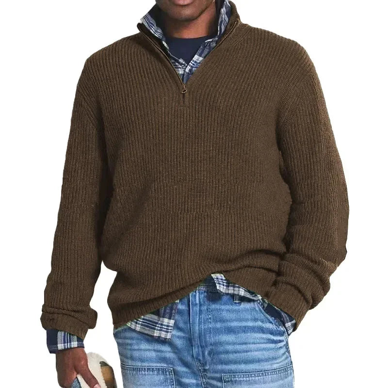 Classic Half-Zip Knit Sweater