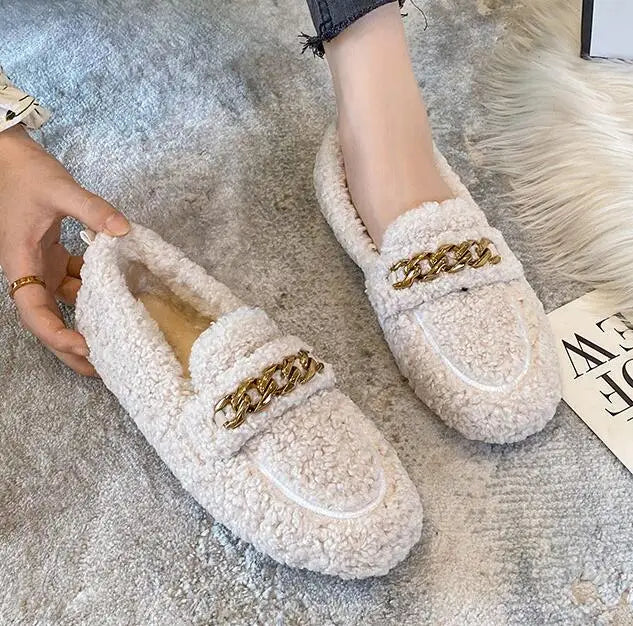 Cozy Luxe Fur-Lined Loafers