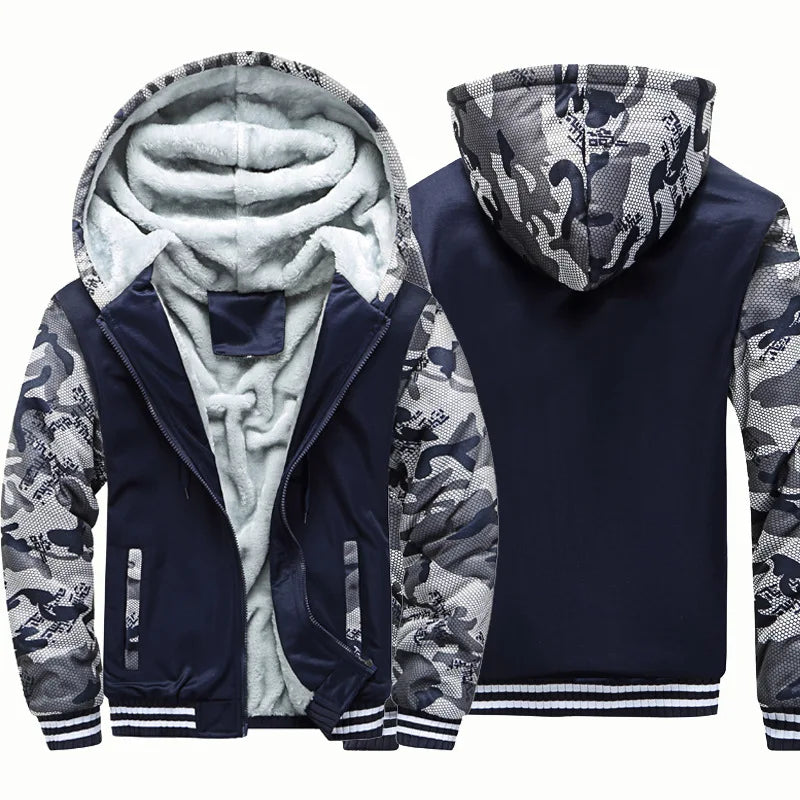 Camo Fleece Hooded Jacket