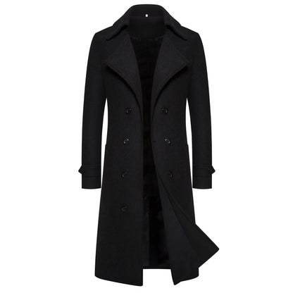 Refined Woolen Trench Coat