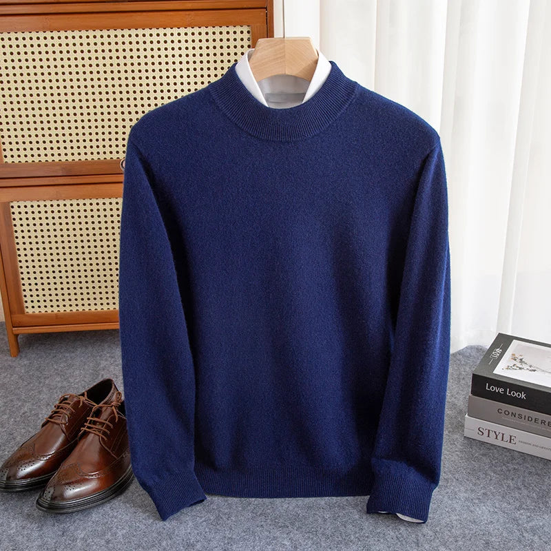 Luxury Wool High-Collar Sweater