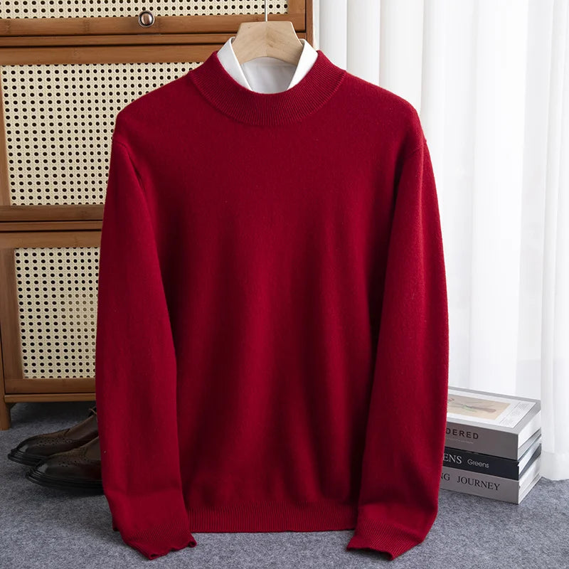 Luxury Wool High-Collar Sweater