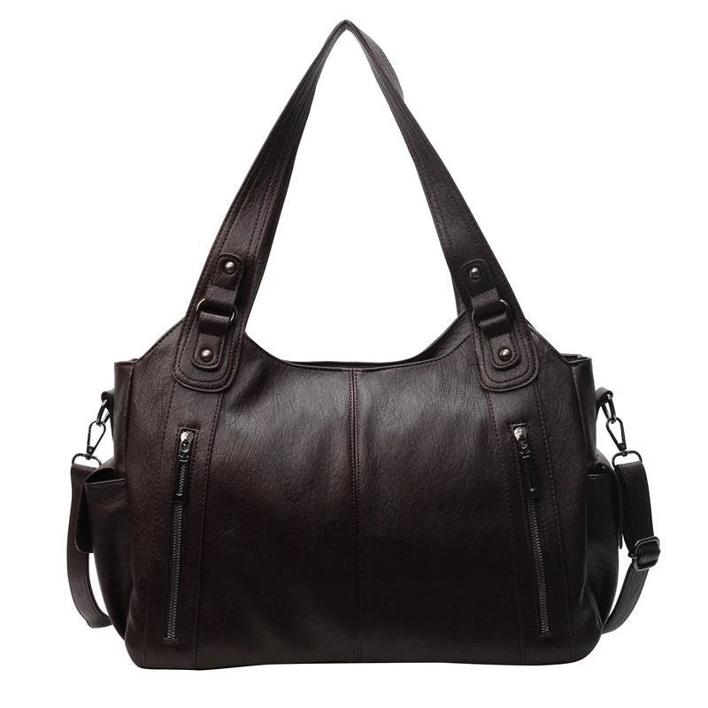 Retro Soft Leather Tote Bag