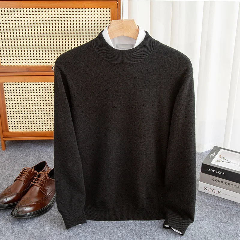 Luxury Wool High-Collar Sweater