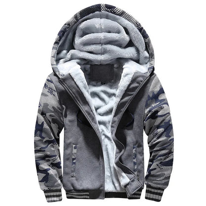 Camo Fleece Hooded Jacket