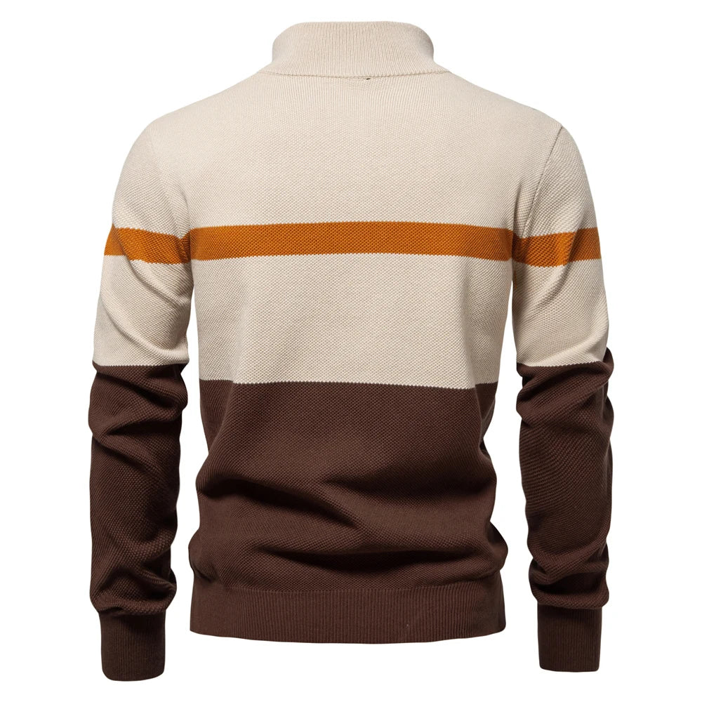 Elite Striped Polo Sweater