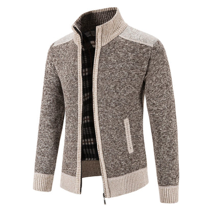 Casual Zip-Up Knit Jacket