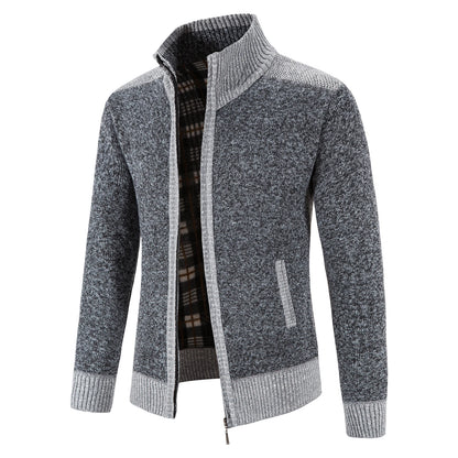 Casual Zip-Up Knit Jacket