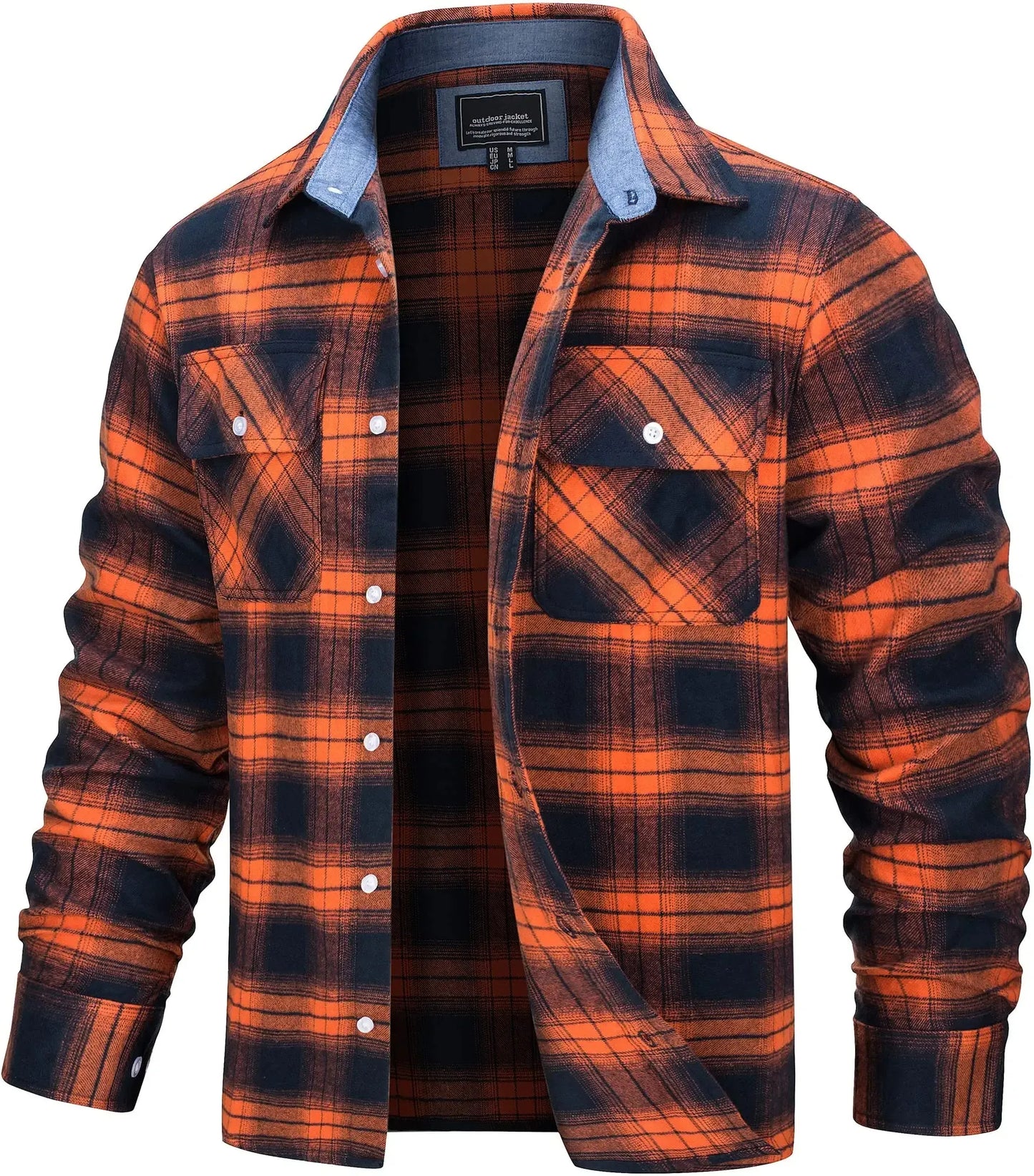 Oversized Plaid Flannel Jacket