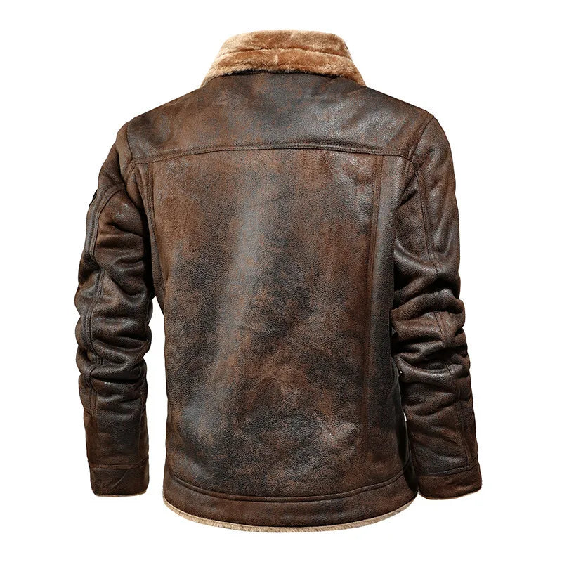 Aviator Leather Bomber Coat