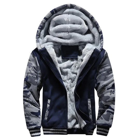 Camo Fleece Hooded Jacket