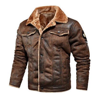 Aviator Leather Bomber Coat